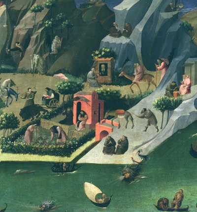 Thebaid, n.1410 tempera paneelille yksityiskohta kuvasta 162947. tekijältä Gherardo Starnina